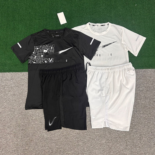 Ensembles courts de running fitness homme | Athlétisme séchage rapide