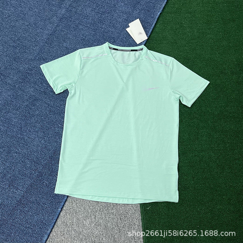 Conjunto de running deportivo nuevo y de secado rápido, transpirable, holgado y casual de manga corta para hombres y mujeres