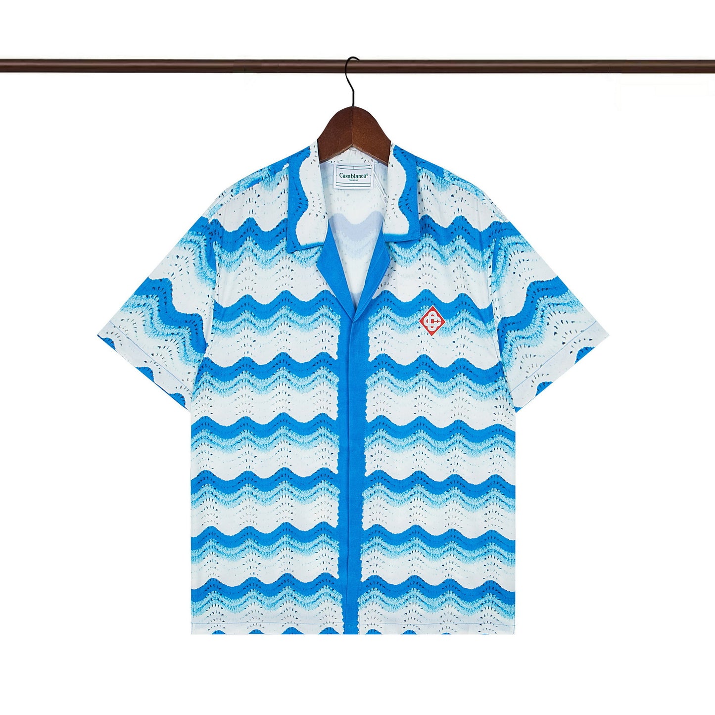 Set de camiseta de manga corta con letras de un partido de fútbol CASA de primavera/verano, jersey holgado y de moda para hombres