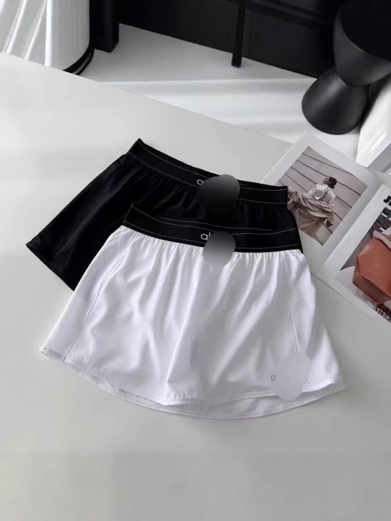 Falda de malla AL para mujer, pantalones antiexposición con estampado de letras, nueva falda de tenis para el verano, falda midi de yoga deportiva deportiva