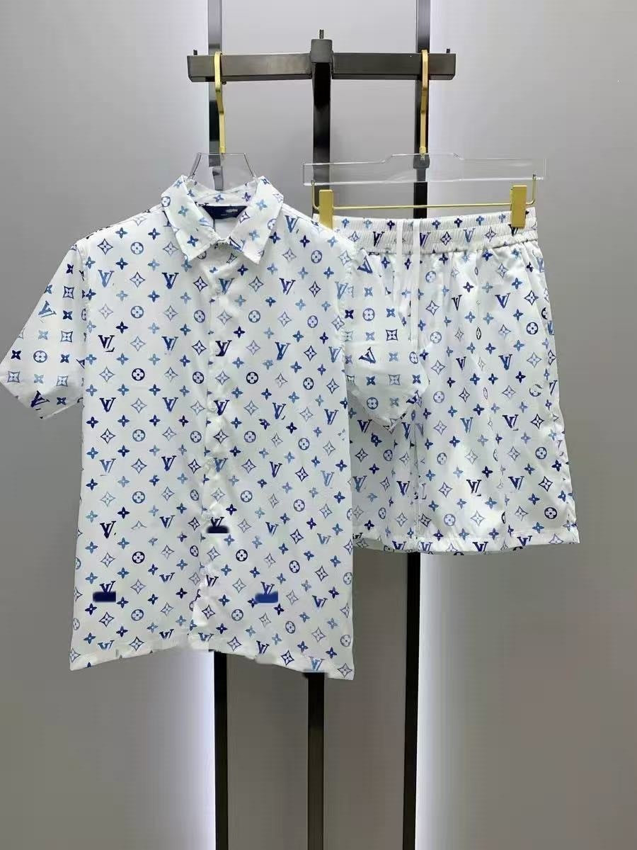 Conjunto Camisa y Pantalón Corto Hombre | Estilo Europeo Verano