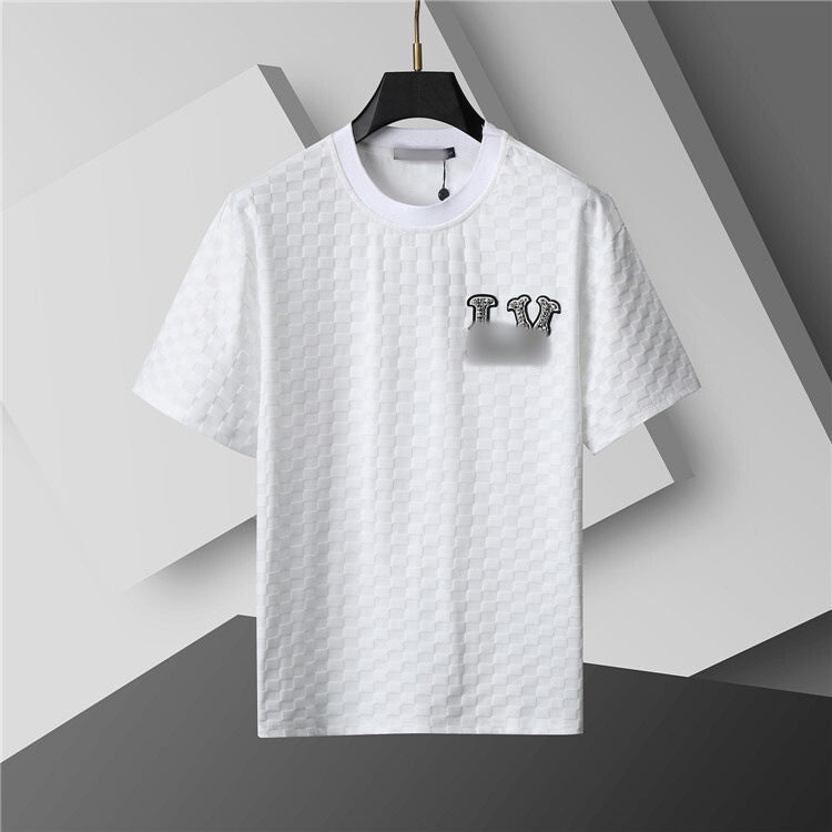 Versión correcta de 2026 de la nueva camiseta ligera de lujo de verano, camiseta de manga corta de cuello redondo y versátil para hombres y mujeres, países extranjeros de Europa y Estados Unidos