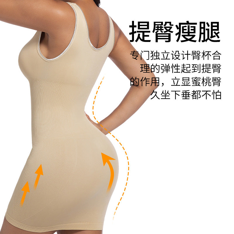 Europa transfronteriza, América, primavera y verano, nueva falda envolvente sin mangas con cintura abdominal, vestido chaleco con forma sencilla, vestido de mujer sin rastros