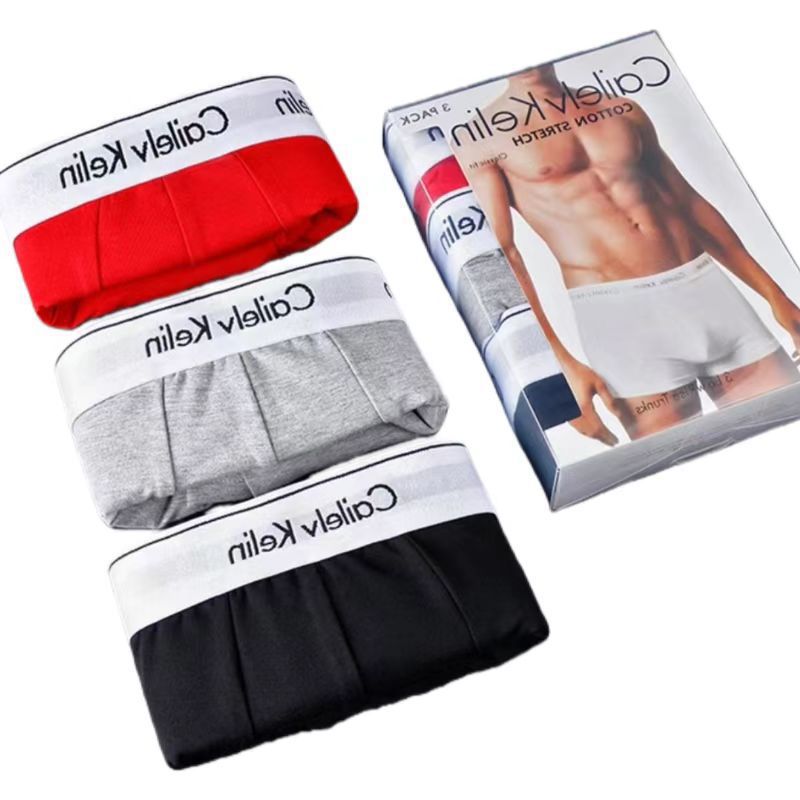 Boxers de ropa interior masculina transfronteriza, pantalones cortos finos de algodón modal finos y transpirables, caja regalo de 3 piezas