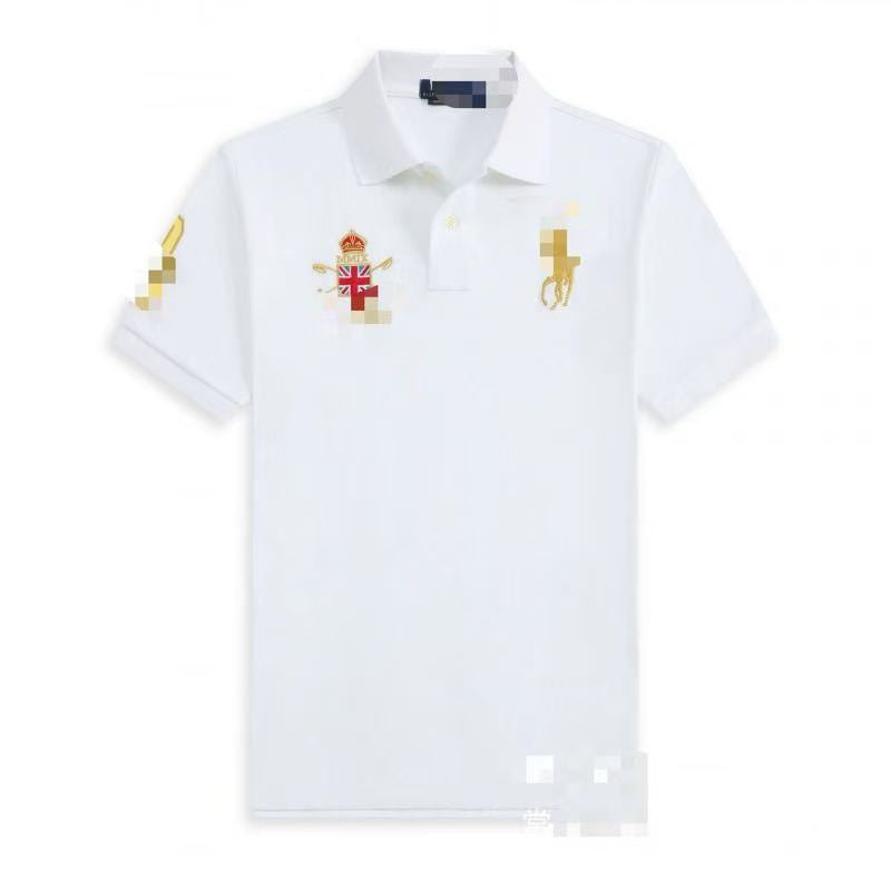 Polo de verano transfronterizo 2026 Casual de moda malasia de manga corta con estampado de corona malaya slim fit al mayorista
