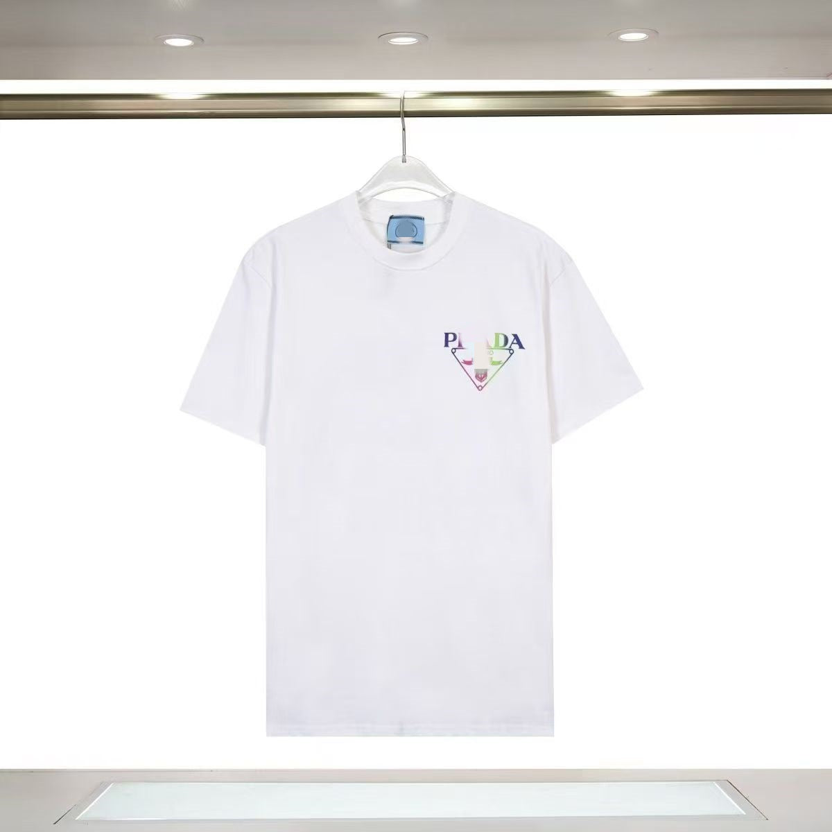 Camiseta unisex de manga corta de 260g de algodón puro de 260g con etiqueta triangular y camiseta de 260g disponible para dropshipping