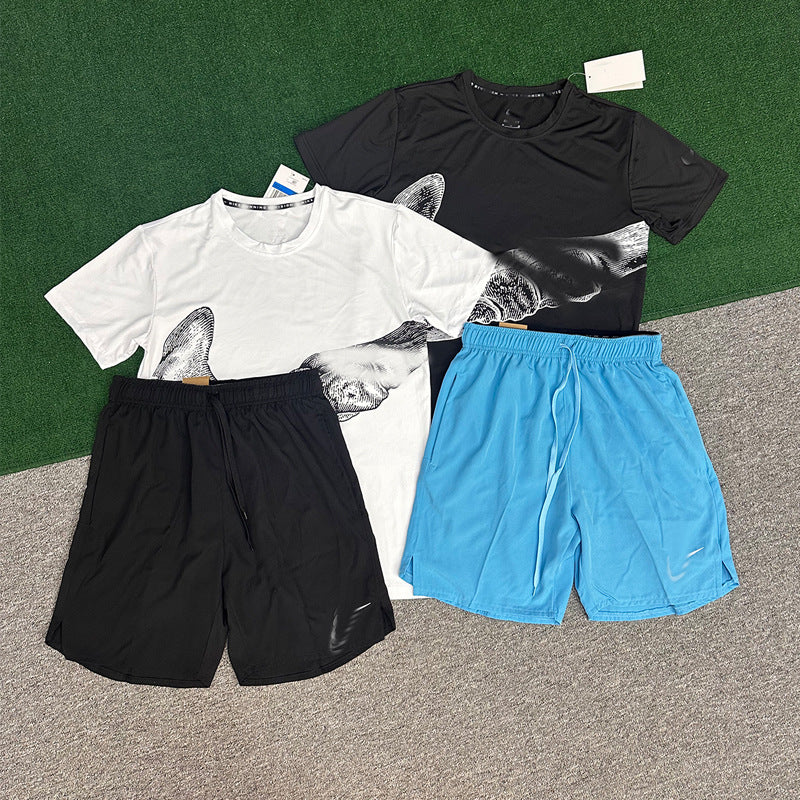 Conjunto Deportivo Manga Corta y Shorts Verano | Seda de Hielo Transpirable