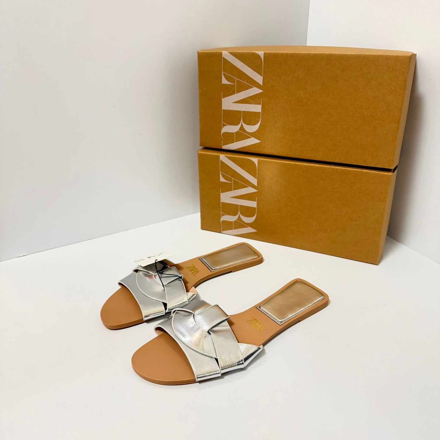 Sandalias de cuero de vaca planas de mujer ZA2025, sandalias de tirantes, zapatillas de playa abiertas con espalda descubierta, cómodas para ropa exterior perezosa