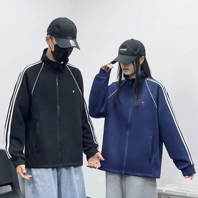 AD Unisex Sports Jacket | Three Stripes and Loose Fit