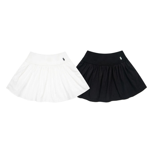 Edición correcta 2026 Pony bordado de punto patchwork Old Money Korean Casual Versatile Diseño Miniskirt y falda midi