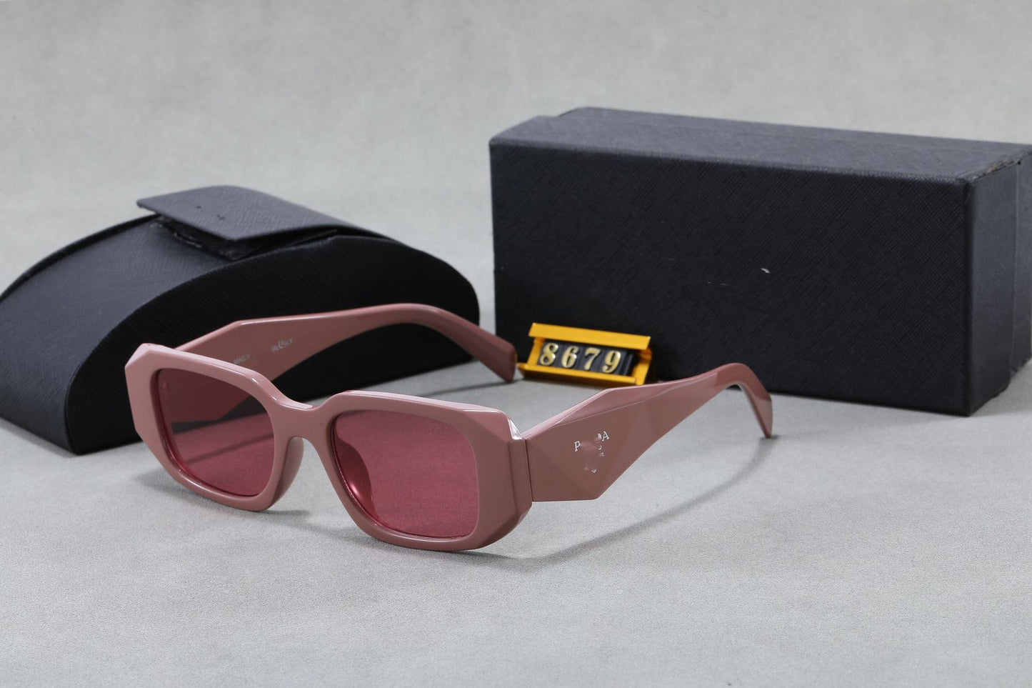 Gafas de sol P Family para mujeres e influencers Xiaohongshu, estilos de moda europeos y americanos, gafas de sol personalizadas de bloque irregular para hombres y mujeres