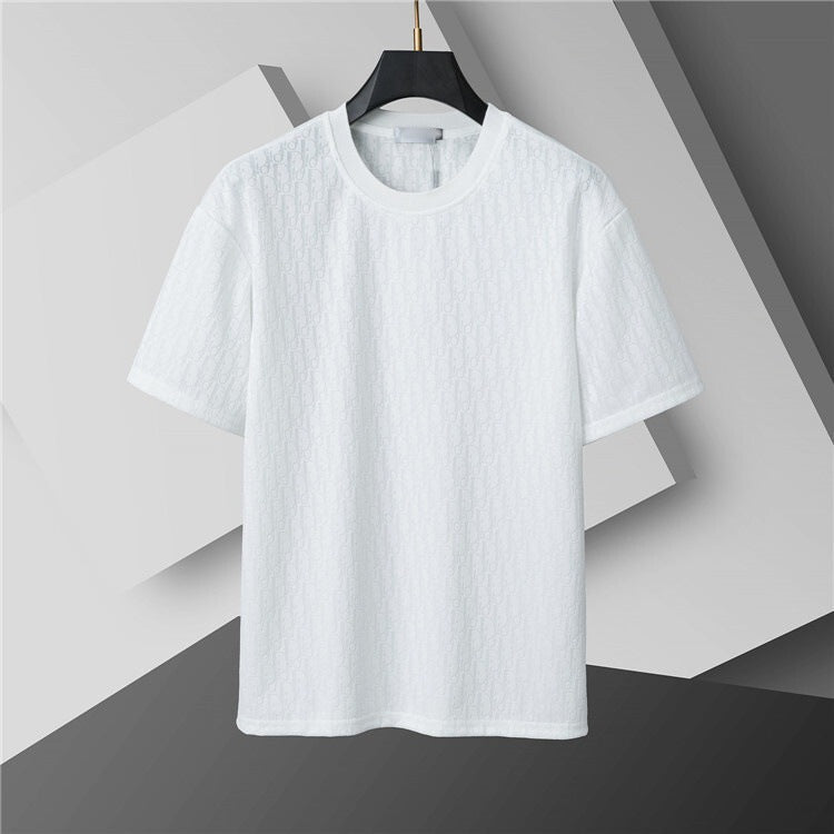 Versión correcta de 2026 de la nueva camiseta ligera de lujo de verano, camiseta de manga corta de cuello redondo y versátil para hombres y mujeres, países extranjeros de Europa y Estados Unidos