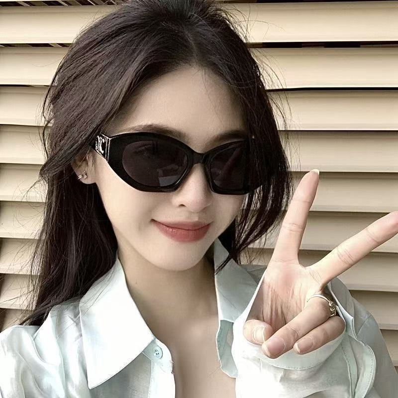 Gafas de sol nuevas para mujer: estilo de Lisa, gafas de sol de gato con armazón pequeño y estilosas, moda de alta gama, gafas de sol bloqueadoras de rayos UV