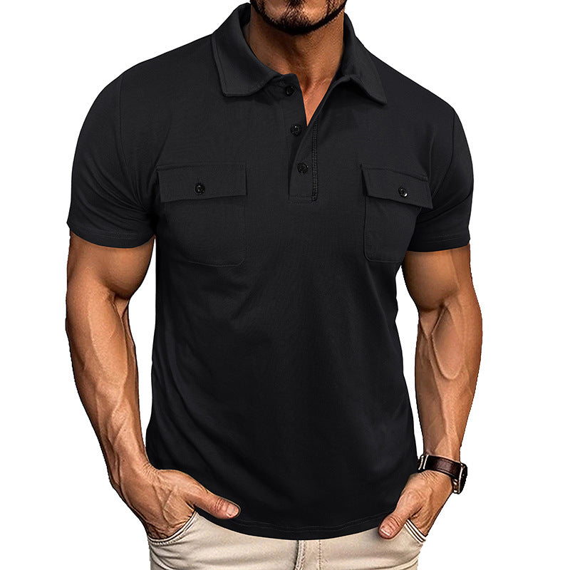 Polo Hombre Manga Corta con Bolsillo - Verano
