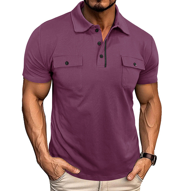 Polo Hombre Manga Corta con Bolsillo - Verano