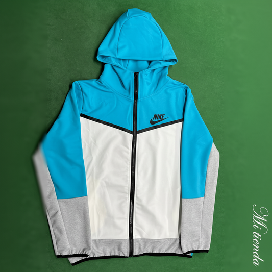 Conjunto Deportivo con Capucha Azul y Blanco - Mi tienda